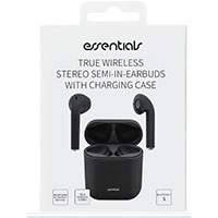 Bluetooth Earbuds (m/opladningsetui) Sort - Essentials