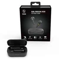 Bluetooth Earbuds (m/opladningsetui) Sort - SiGN Freedom