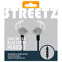 Bluetooth Headset m/ørekrog (3 timer) Sort - Streetz