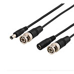 BNC kabel med strøm ledning (RG-59) 50 Ohm - 10m