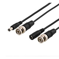BNC kabel med strm ledning (RG-59) 50 Ohm - 10m