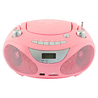Boombox 4W (CD/FM/USB/MP3) Pink - Champion