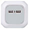 Brennenstuhl ALEA-Power Stikdåse m/USB (4 stik) Hvid