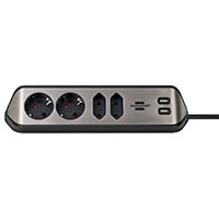 Brennenstuhl Stikdse m/4 udtag + USB (300V)