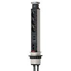 Brennenstuhl Tower Power Stikkontakt m/USB+LAN (3 stik)