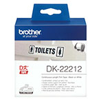 Brother DK22212 Plastiktape t/QL Labelprintere (62mmx15,24m)
