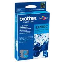 Brother LC-980 Blkpatron (260 sider) Cyan