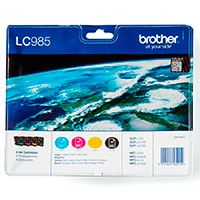Brother LC-985 Multipack Blkpatron (260 sider) Sort/Magenta/Cyan/Gul