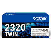 Brother TN-2320TWIN Multipack Toner Patron (2600 sider) Sort