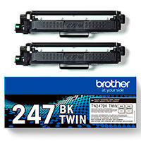 Brother TN-247BKTWIN Multipack Toner Patron (3000 sider) Sort
