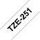 Brother TZe-251 Label Tape - 8m (24mm) Sort/Hvid