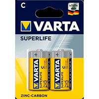 C batterier Zink - Varta Superlife 2 stk.