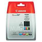 Canon CLI-551 Multipack Blkpatron (11+4x7ml) Sort/Cyan/Magenta/Gul