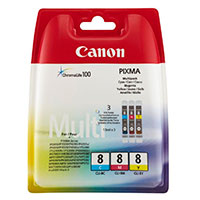 Canon CLI-8 (Cyan/Magenta/Gul) 3-pack