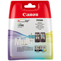 Canon PG-510 SW/CL-511 Multipack Blkpatron (347 sider) Sort/Cyan/Magenta/Gul