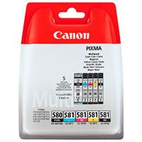 Canon PGI-580/CLI-581 Multipack Blkpatron (400 sider) Sort/Cyan/Magenta/Gul