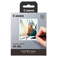 Canon XS-20L Colour Ink + Paper Set (Square QX10) 20 Prints