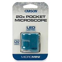 Carson MicroMini Lommemikroskop m/LED (20x) Bl
