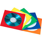 CD/DVD papir lommer (5 farver) Hama  - 100-pack