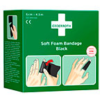 Cederroth Soft Foam Bandage - 4,5m (6cm) Sort