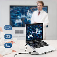 Choetech HUB-M43 Multifunktionel Laptop Stand (USB-C/USB-A/HDMI/SD/TF)