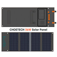 Choetech SC006 Foldbar QC Solcelle Oplader 36W (USB-C)