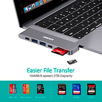 Choetech USB-C Dock 7-i-1 87W 4K (MacBook Pro/Air)