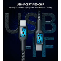 Choetech USB-C Kabel PD 100W - 2m (USB-C/USB-C) Sort