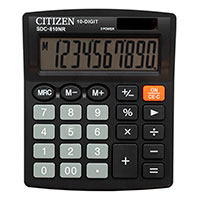 Citizen SDC-810NR Lommeregner m/Solcellebatteri (10 cifre)