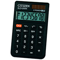 Citizen SLD-200NR Lommeregner m/Solcellebatteri (8 cifre)