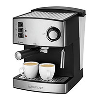Clatronic ES 3643 Espressomaskine (1,6 liter) Sort/Slv