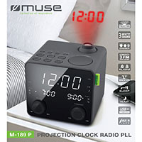 Clockradio m/projektor (USB opladning) Muse M-189 P