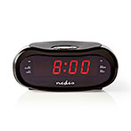 Clockradio vækkeur (0,6tm rød LED) Sort - Nedis