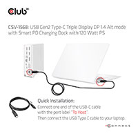 Club 3D Dockingstation 120W 13 port (HDMI/DisplayPort/USB-C/USB-A/RJ45)