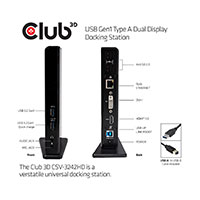 Club 3D SenseVision USB3 Dual Display Dock (9 port)