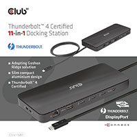 Club3D 11-i-1 Thunderbolt 4 Dock - 140W (TB/USB 2.0)