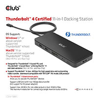 Club3D 11-i-1 Thunderbolt 4 Dock - 140W (TB/USB 2.0)