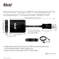Club3D DisplayPort til 2xDisplayPort - 4K (Dual monitor)