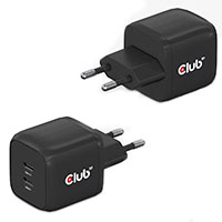 Club3D GaN USB-C Oplader - 45W (2xUSB-C)