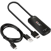 Club3D HDMI + Micro USB til USB-C Adapter 8K - aktiv