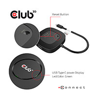 Club3D USB-C til 3xDisplayPort adapter - 4K (Triple monitor)