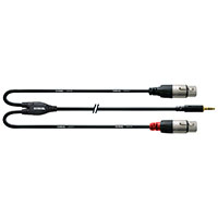 Cordial Minijack til XLR Y-kabel Stereo - 3m (3,5mm Han/2xXLR Hun)