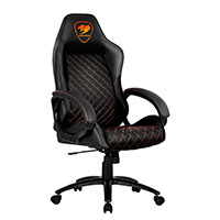 Cougar Fusion Gaming stol (PVC læder) - Sort