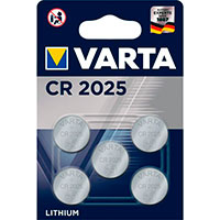 CR2025 knapcelle batteri 3V (Lithium) Varta - 5-Pack