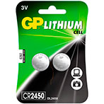 CR2450 knapcelle batterier 3V (Lithium) GP - 2-Pack