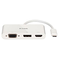 D-Link 3-In-1 USB-C Adapter (HDMI/DisplayPort/VGA)