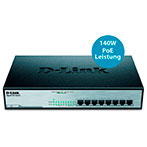 D-Link DGS-1008MP Netværksswitch 8 Port (PoE+)