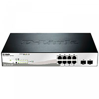 D-Link DGS-1210-10P Smart+ Netvrksswitch 8 Port (PoE+/SFP)