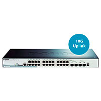 D-Link DGS-1510-28P/E PoE M Netvrk Switch 24 port - 10/100/1000 Mbps (238,7W)
