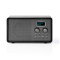 DAB Radio m/batteri (ur/alarm) Sort tr - Nedis